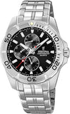 Festina Multifunction Black Dial Stainless Steel Men's Watch | F20445/3 | Time Watch Specialists