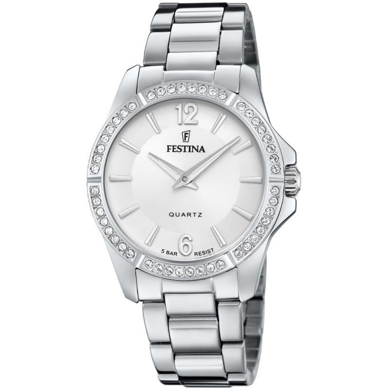 Festina Silver Quartz Woman's Watch | F20593/1 | Time Watch Specialists