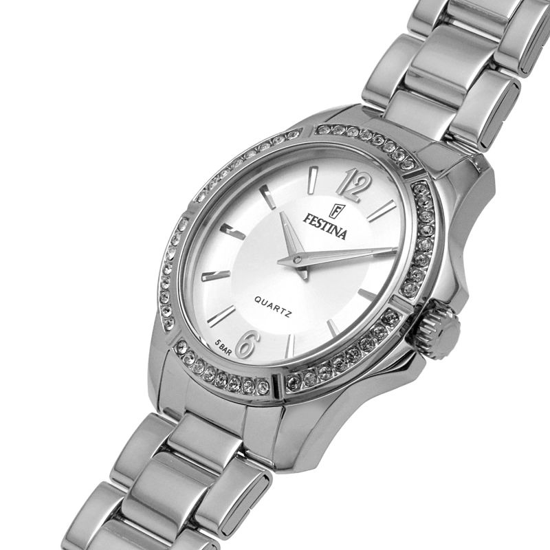Festina Silver Quartz Woman's Watch | F20593/1 | Time Watch Specialists