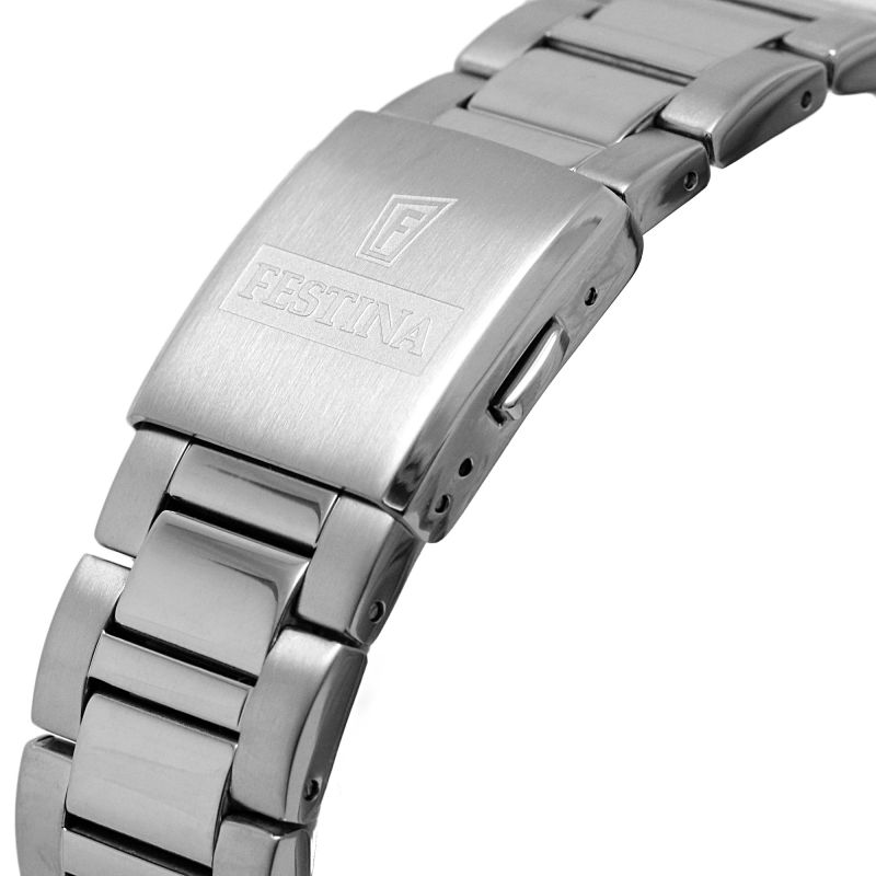 Festina Stainless Steel Black Dial Chronograph Men's Watch | F20575/3 | Time Watch Specialists