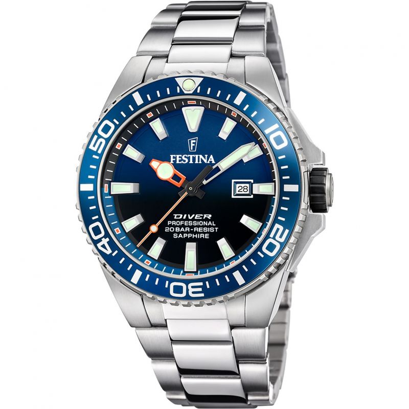Festina Stainless Steel Divers Watch | F20663/1 | Time Watch Specialists