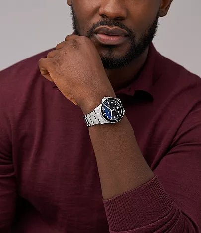 Fossil Blue Dive Three-Hand Date Stainless Steel Watch | FS6038 | Time Watch Specialists