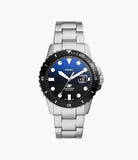 Fossil Blue Dive Three-Hand Date Stainless Steel Watch | FS6038 | Time Watch Specialists