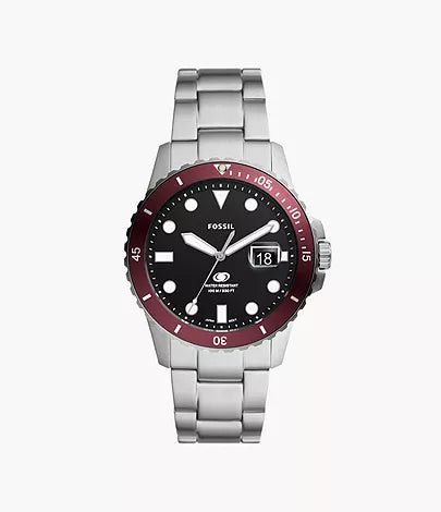 Fossil Blue Dive Three-Hand Stainless Steel Men's Watch | FS6013 | Time Watch Specialists