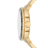 Fossil Blue GMT Gold-Tone Stainless Steel Men's Watch | FS5990 | Time Watch Specialists