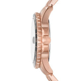 Fossil Blue GMT, Rose Gold-Tone Stainless Steel Men's Watch | FS6027 | Time Watch Specialists