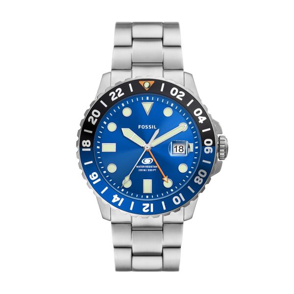 Buy Fossil Blue GMT Stainless Steel Men's Watch FS5991 Time