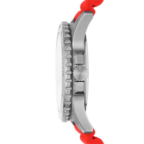 Fossil Blue Three-Hand Date Red Silicone Men's Watch | FS5997 | Time Watch Specialists