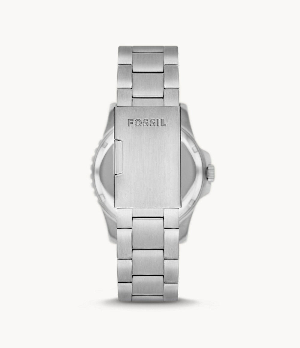 Fossil Blue Three-Hand Date Stainless Steel Watch | Time Watch Specialists