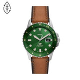 Fossil Blue Three-Hand Date Tan Eco Leather Men's Watch| FS5946 | Time Watch Specialists