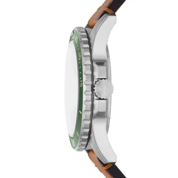 Fossil Blue Three-Hand Date Tan Eco Leather Men's Watch| FS5946