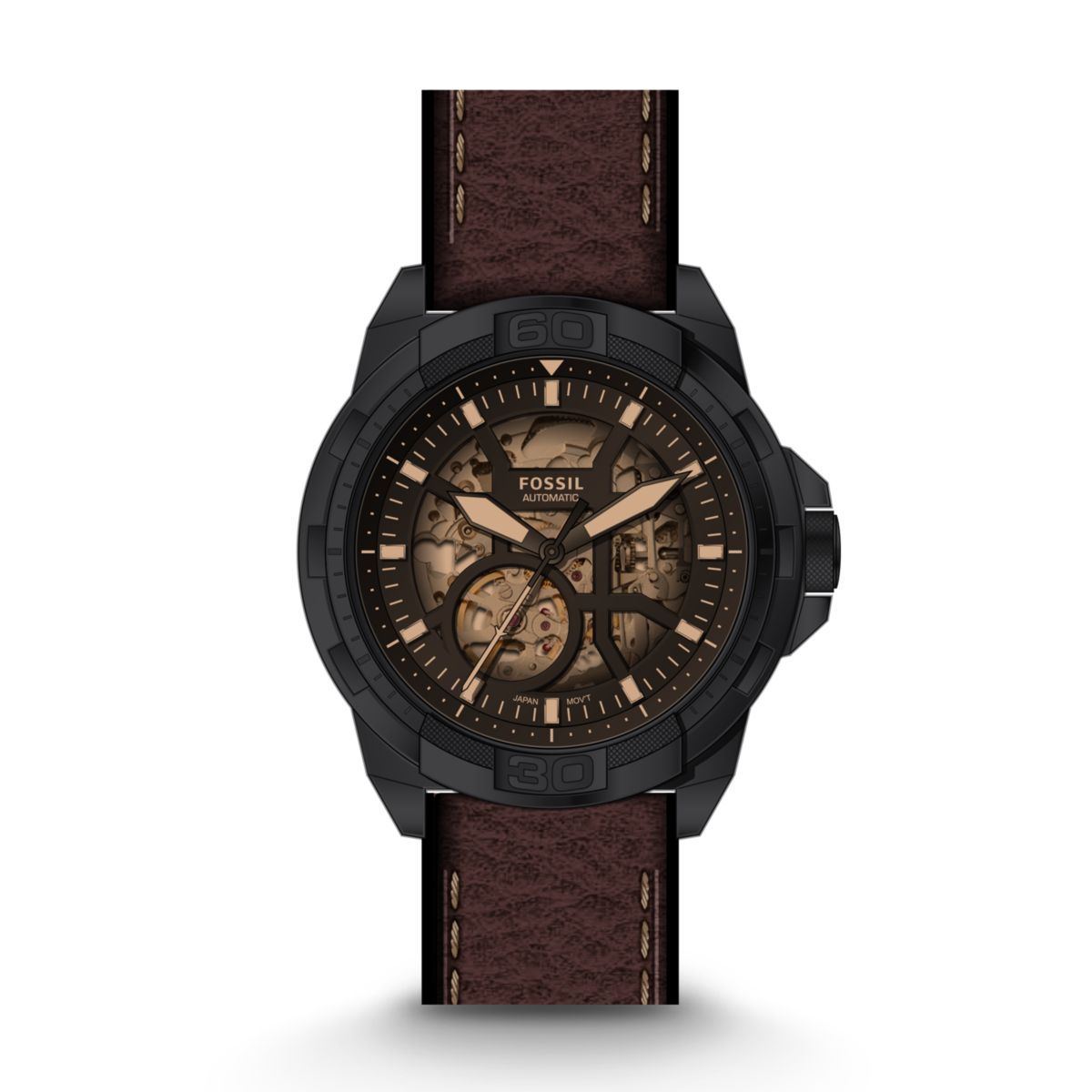 Fossil Bronson Automatic Brown Leather Men's Watch - ME3219 | Time Watch Specialists