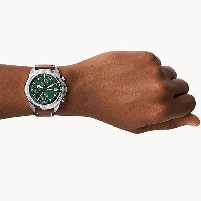 Fossil Bronson Chronograph Brown Eco Leather Men's Watch | FS5898 | TIME Watches
