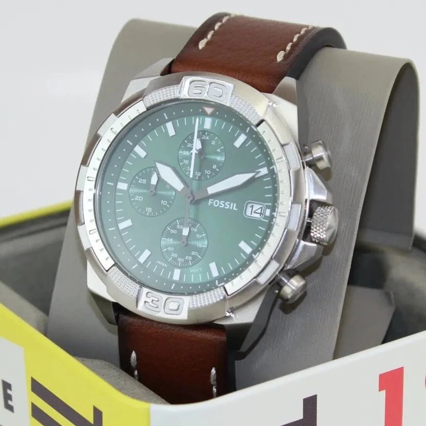 Fossil Bronson Chronograph Brown Eco Leather Men's Watch | FS5898 | TIME Watches