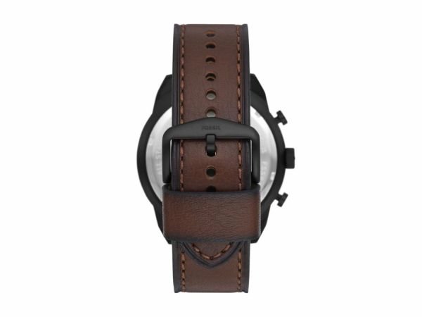 Fossil Bronson Chronograph Dark Brown Leather Men's Watch | FS5875 | Time Watch Specialists