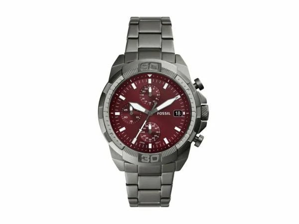 Fossil Bronson Chronograph Smoke Stainless Steel Men's Watch | FS6017 | Time Watch Specialists