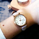 Fossil Carlie Mini Rose Gold Round Leather Women's Watch - ES4699 | Time Watch Specialists