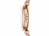 Fossil Carlie Mini Rose Gold Round Leather Women's Watch - ES4699 | Time Watch Specialists