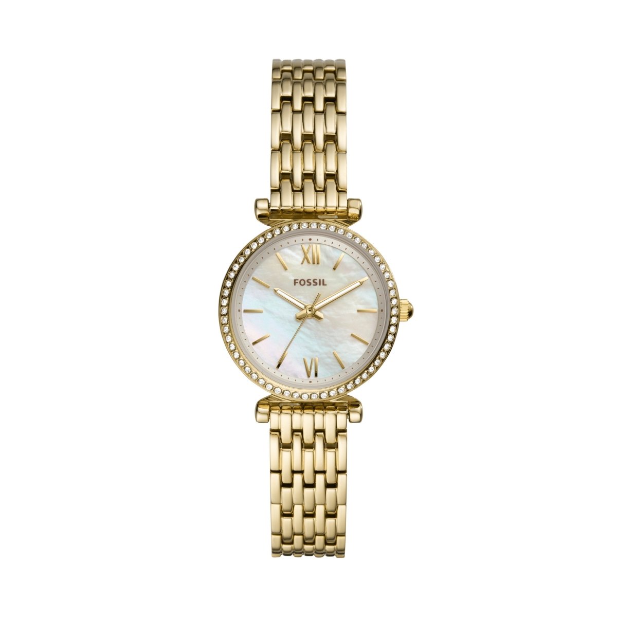 Fossil Carlie Mini Three-Hand Gold-Tone Stainless Steel Watch | Time Watch Specialists