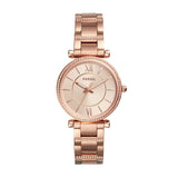 Fossil Carlie Rose Gold Watch ES4301 | Time Watch Specialists