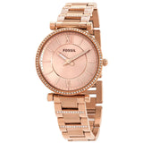 Fossil Carlie Rose Gold Women's Watch | ES4301 | Time Watch Specialists