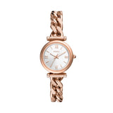 Fossil Carlie Three-Hand Rose Gold-Tone Stainless Steel Woman's Watch | ES5330 | Time Watch Specialists