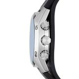 Fossil Coachman Silver/Steel Round Leather Men's Watch - CH2564 | Time Watch Specialists