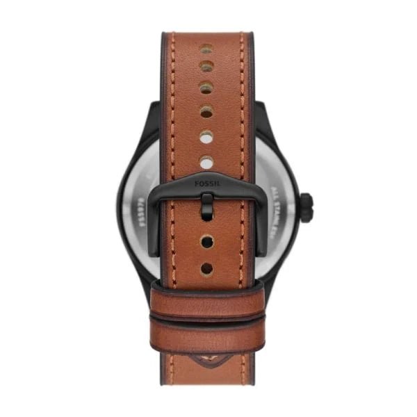 Fossil Defender Solar-Powered Luggage Leather Men's Watch | FS5978 | Time Watch Specialists