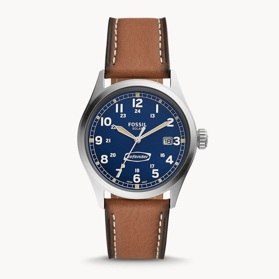 Fossil Defender Solar - Powered Luggage LiteHide™ Leather Men's Watch | FS5975 | TIME Watches