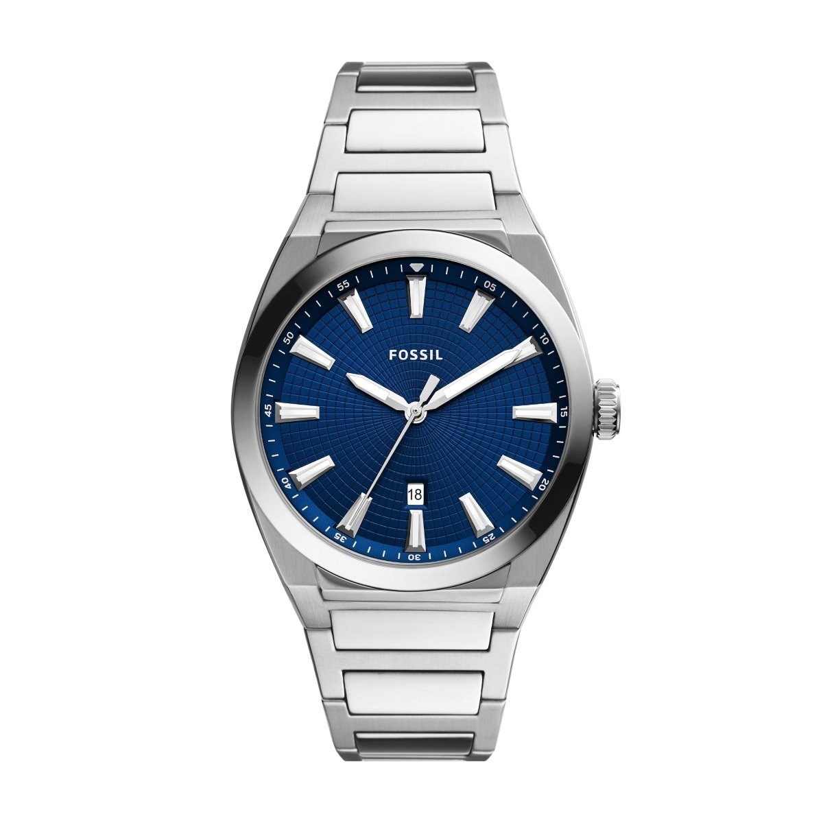 Fossil Everett Three-Hand Date Stainless Steel Men's Watch - FS5822 | Time Watch Specialists