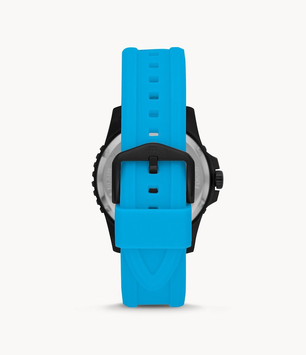 Fossil FB-01 Three-Hand Date Green Silicone Mens Watch | Time Watch Specialists