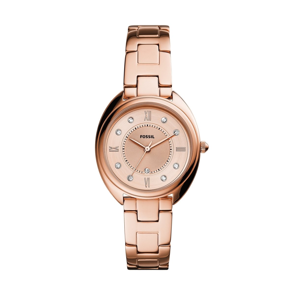 Fossil Gabby Three-Hand Date Rose Gold-Tone Stainless Steel Women's Watch - ES5070 | Time Watch Specialists
