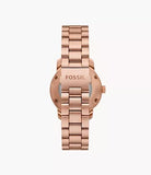 Fossil Heritage Automatic Rose Gold-Tone Stainless Steel Unisex Watch | ME3258 | Time Watch Specialists