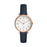 Fossil Jacqueline Rose Gold Round Leather Women's Watch - ES4291 | Time Watch Specialists