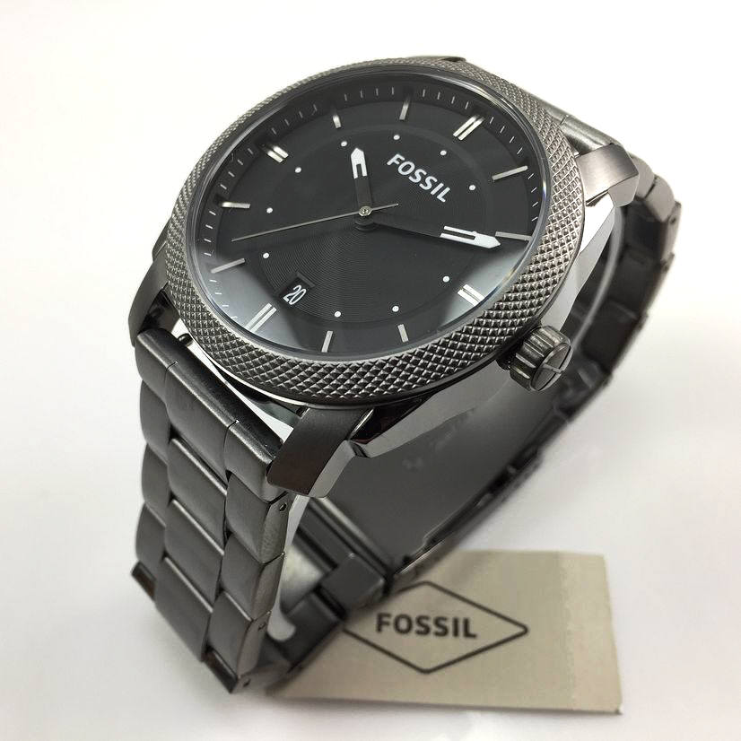 Fossil Machine Smoke Round Stainless Steel Men's Watch - FS4774 | Time Watch Specialists