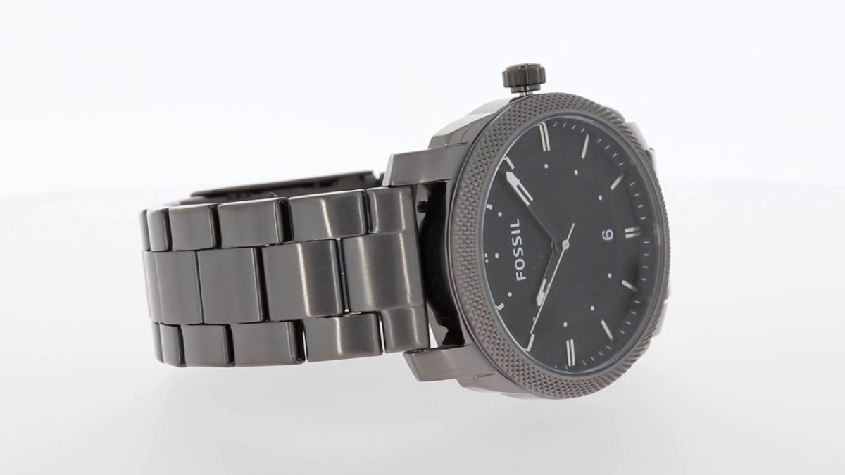 Fossil Machine Smoke Round Stainless Steel Men's Watch - FS4774 | Time Watch Specialists