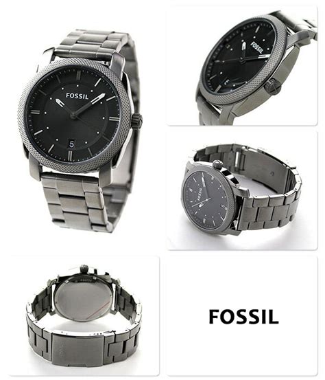 Fossil Machine Smoke Round Stainless Steel Men's Watch - FS4774 | Time Watch Specialists