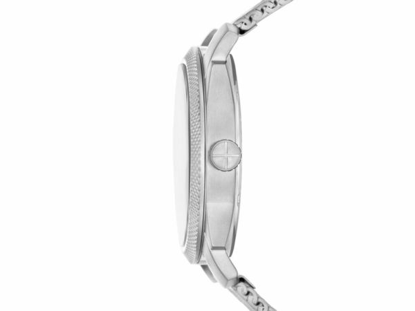 Fossil Machine Three-Hand Day-Date Stainless Steel Men's Watch | FS6014 | Time Watch Specialists