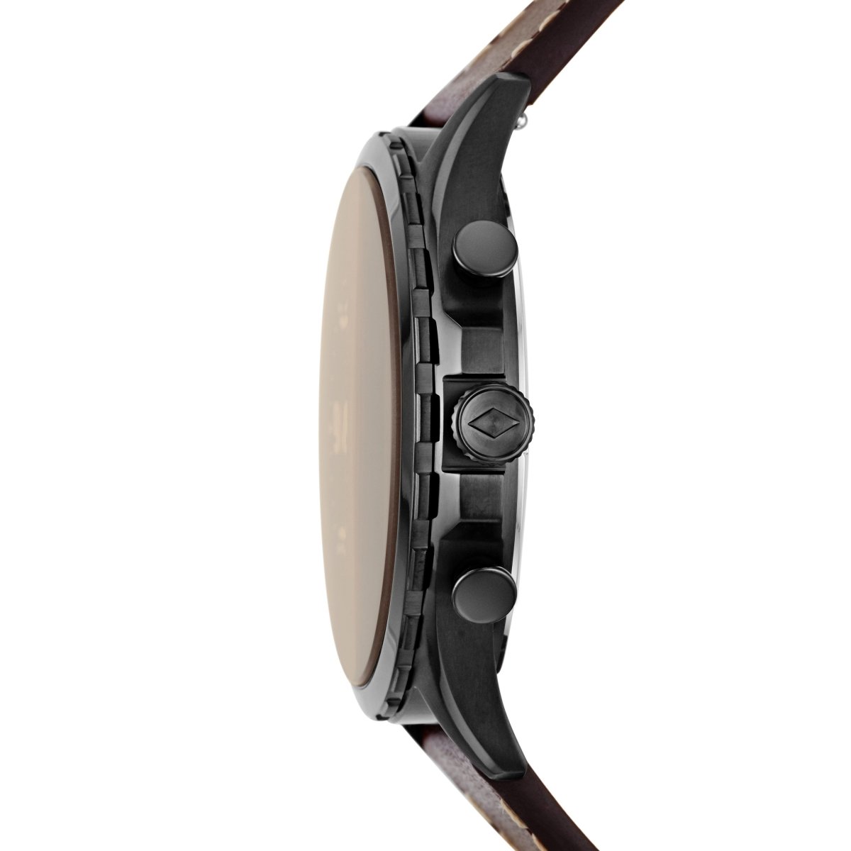Fossil Men's Forrester Chrono Black Round Leather Watch - FS5608 | Time Watch Specialists