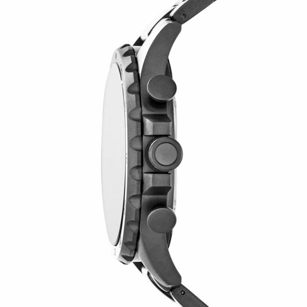 Fossil Nate Smoke Round Stainless Steel Men's Watch | JR1437 | Time Watch Specialists