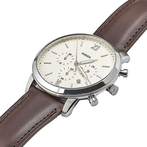 Specialists Men\'s Leather Brown Buy - FS5380 Neutra Time | Watch Chronograph Watch Fossil