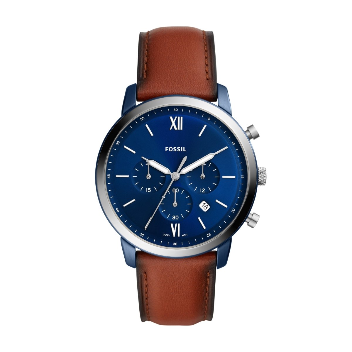 Fossil Neutra Chronograph Luggage Leather Men's Watch - FS5791 | Time Watch Specialists