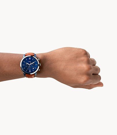 Fossil Neutra Chronograph Luggage Leather Men's Watch - FS5791 | Time Watch Specialists