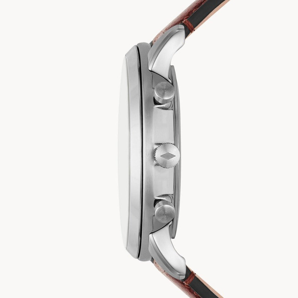 Fossil Neutra Chronograph Medium Brown LiteHide™ Leather Men's Watch | FS5982 | Time Watch Specialists