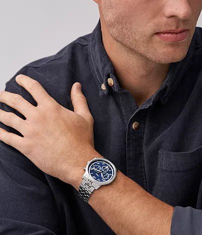 Neutra chronograph stainless steel 2025 watch fossil