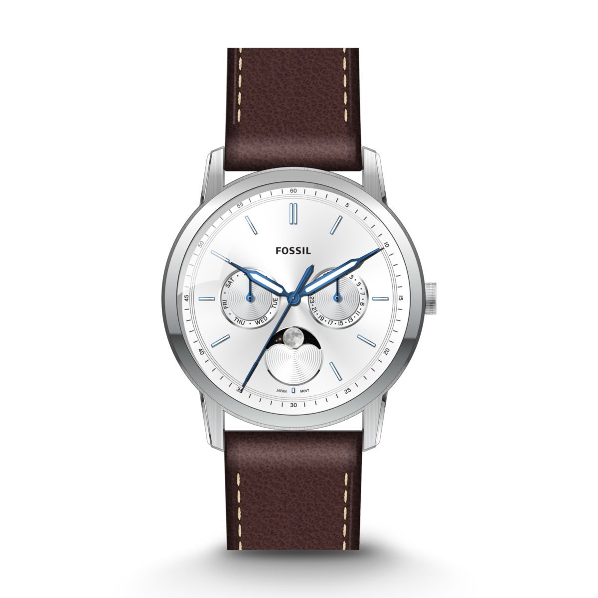 Fossil Neutra Moonphase Multifunction Brown LiteHide™ Leather Men's Watch | FS5905 | TIME Watches