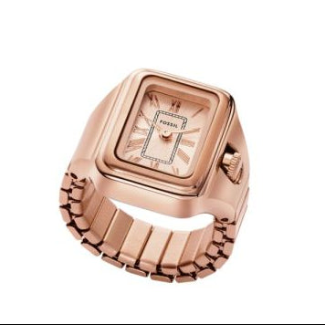 Fossil Raquel Two-Hand, Rose Gold-Tone Stainless Steel Women's Ring Watch | ES5345 | Time Watch Specialists
