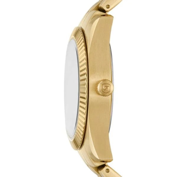 Fossil Scarlette Three-Hand Date Gold-Tone Stainless Steel Woman's Watch | ES5338 | Time Watch Specialists