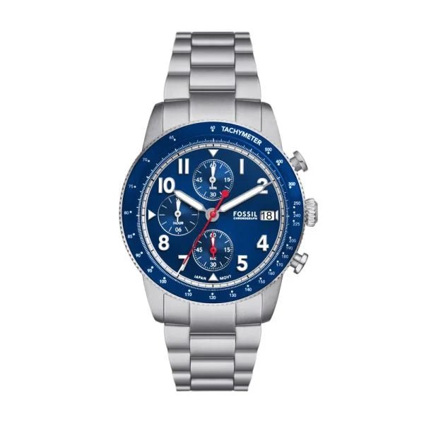 Fossil Sport Tourer Chronograph Stainless Steel Men's Watch | FS6047 | Time Watch Specialists