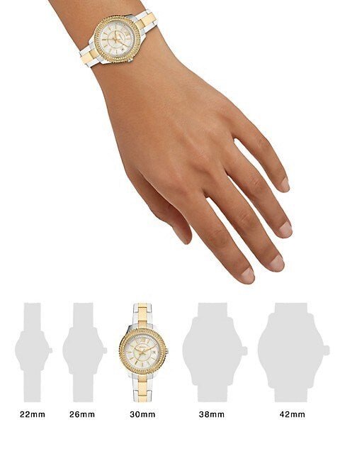 Fossil Stella Three-Hand Date Two-Tone Stainless Steel Watch - ES5138 | Time Watch Specialists